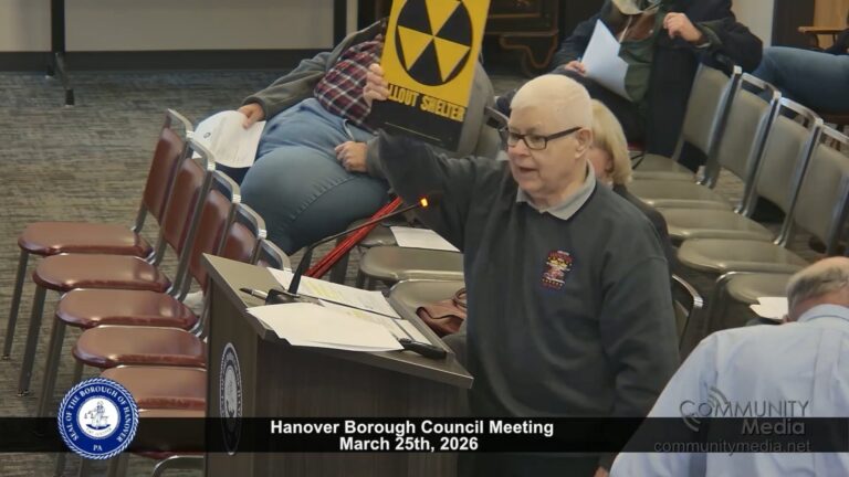 Hanover Borough Council Meeting – 3/25/2026