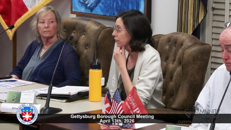 Gettysburg Borough Council Meeting – 04/13/2026