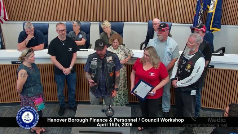 Hanover Borough Finance & Personnel / Council Workshop – 4/15/2026