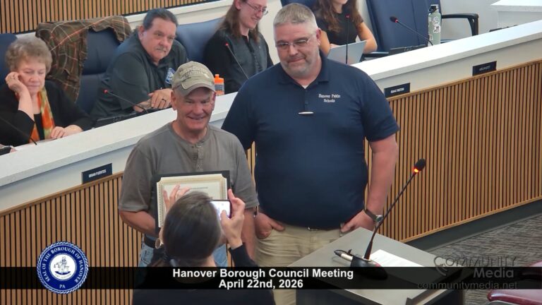 Hanover Borough Council Meeting – 4/22/2026