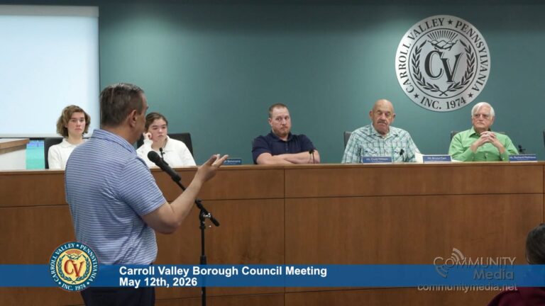 Carroll Valley Borough Council Meeting – 05/12/2026