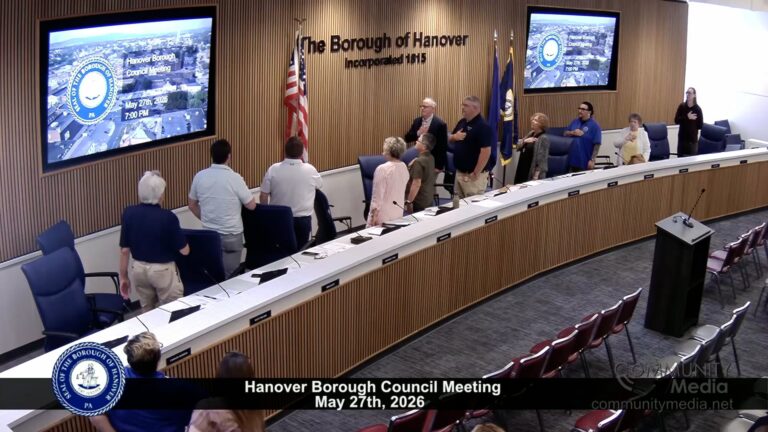 Hanover Borough Council Meeting – 05/27/2026