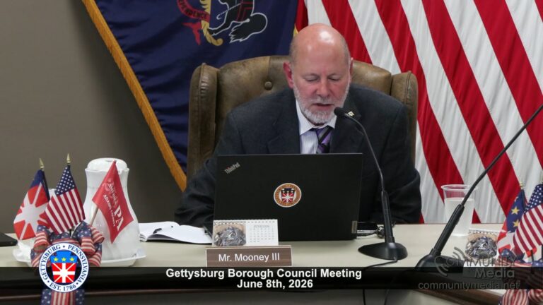 Gettysburg Borough Council Meeting – 06/08/2026