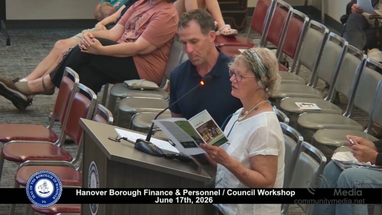 Hanover Borough Finance & Personnel/Council Workshop – 06/17/2026