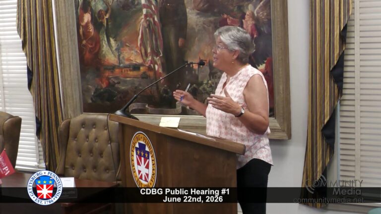 Gettysburg Borough CDBG Public Hearing #1 – 06/22/2026