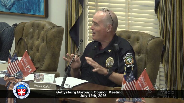 Gettysburg Borough Council Meeting – 07/13/2026
