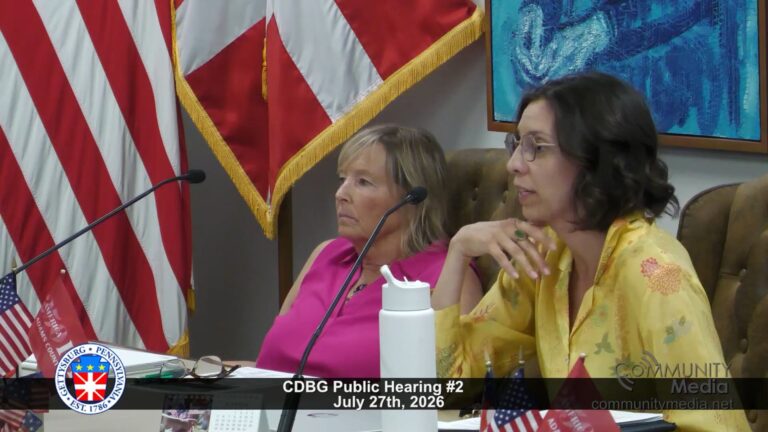 Gettysburg Borough CDBG Public Hearing #2 – 07/27/2026