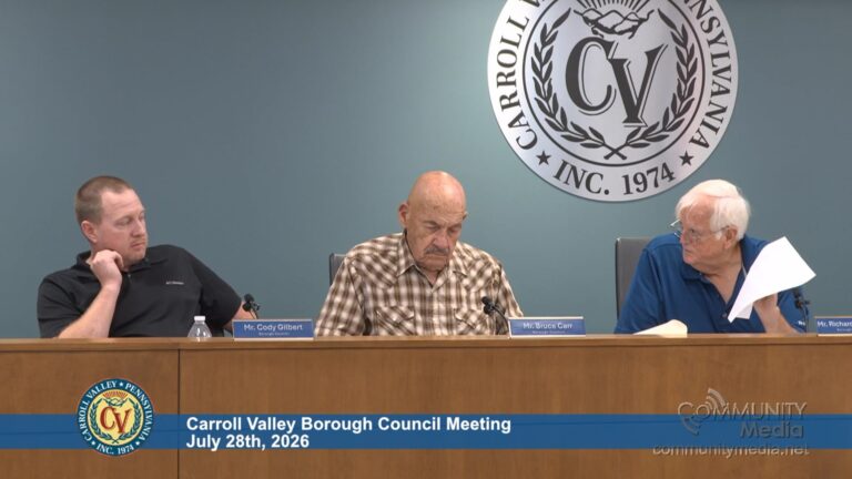 Carroll Valley Borough Council Meeting – 07/28/2026