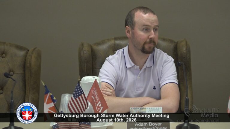 Gettysburg Borough Storm Water Authority Meeting – 08/10/2026