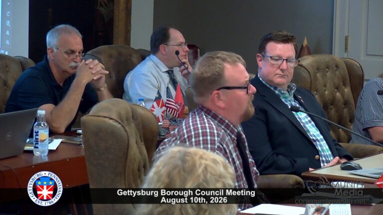 Gettysburg Borough Council Meeting – 08/10/2026