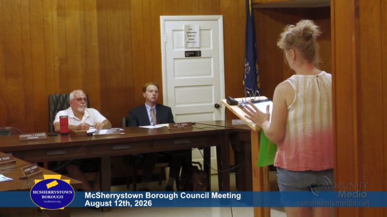 McSherrystown Borough Council Meeting – 08/12/2026