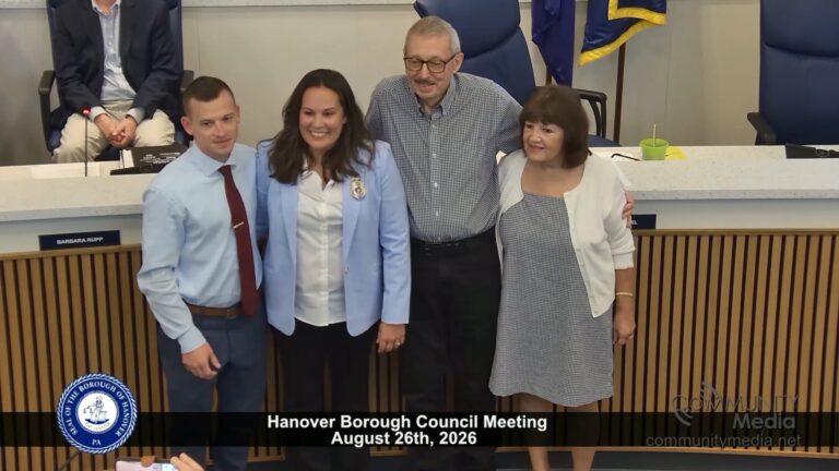 Hanover Borough Council Meeting – 08/26/2026