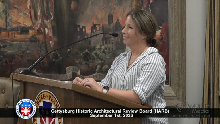 Gettysburg Historic Architectural Review Board (HARB) Meeting – 09/01/2026