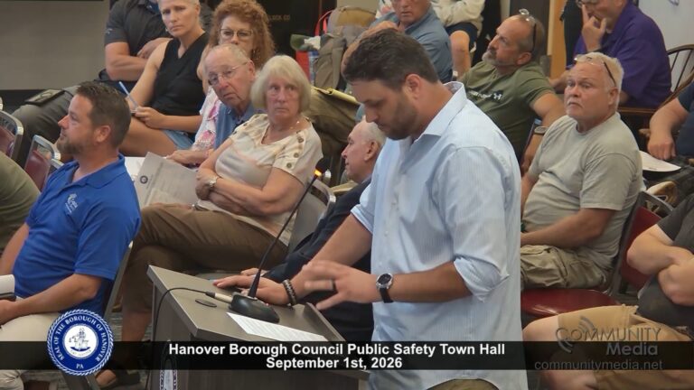 Hanover Borough Council Public Safety Town Hall – 09/01/2026
