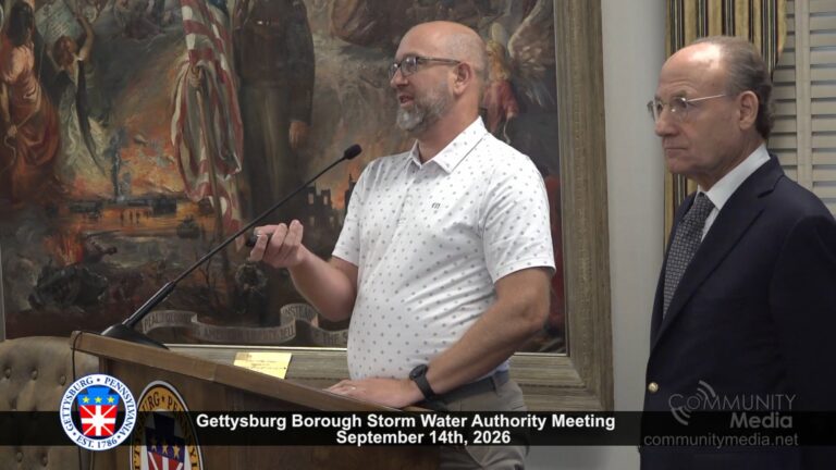 Gettysburg Storm Water Authority Meeting – 09/14/2026