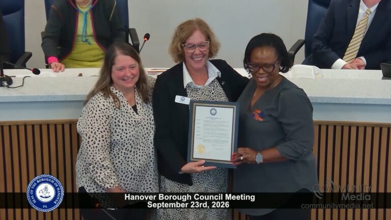 Hanover Borough Council Meeting – 09/23/2026