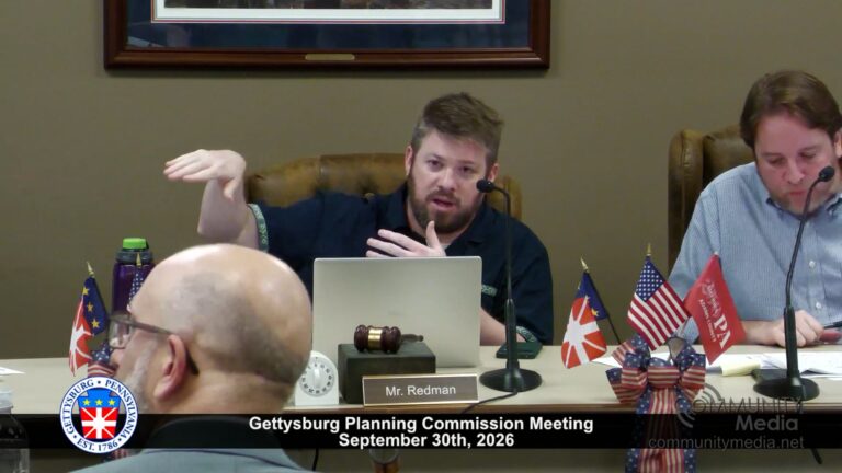 Gettysburg Planning Commission Meeting – 09/30/2026