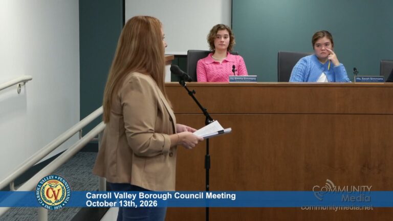 Carroll Valley Borough Council Meeting – 10/13/2026
