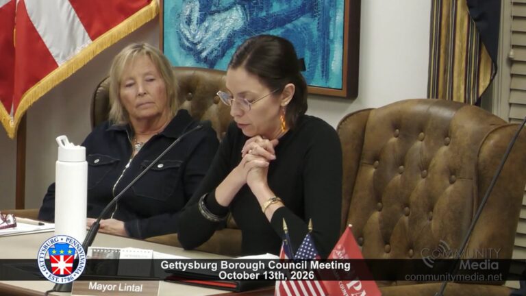 Gettysburg Borough Council Meeting – 10/13/2026
