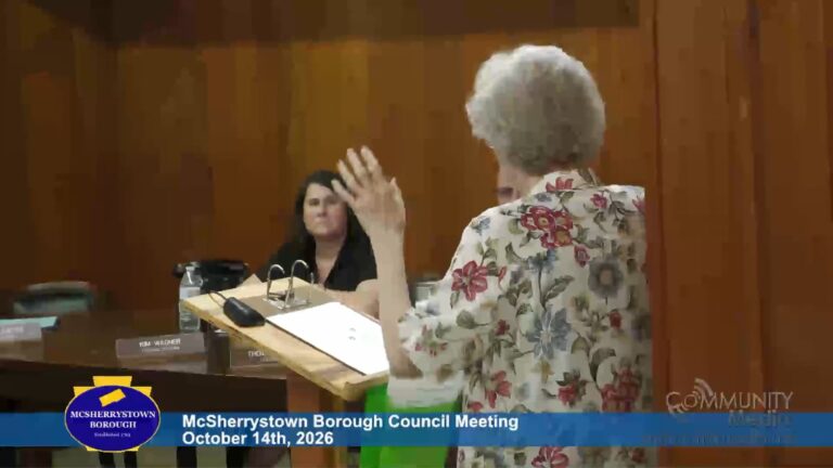 McSherrystown Borough Council Meeting – 10/14/2026