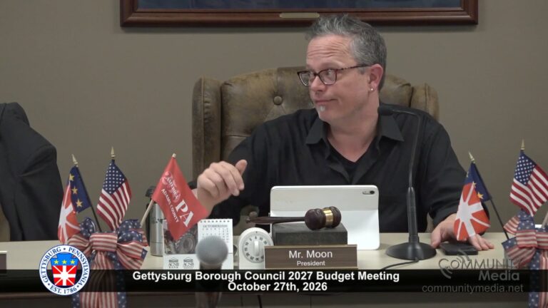 Gettysburg Borough Council 2027 Budget Meeting – 10/27/2026